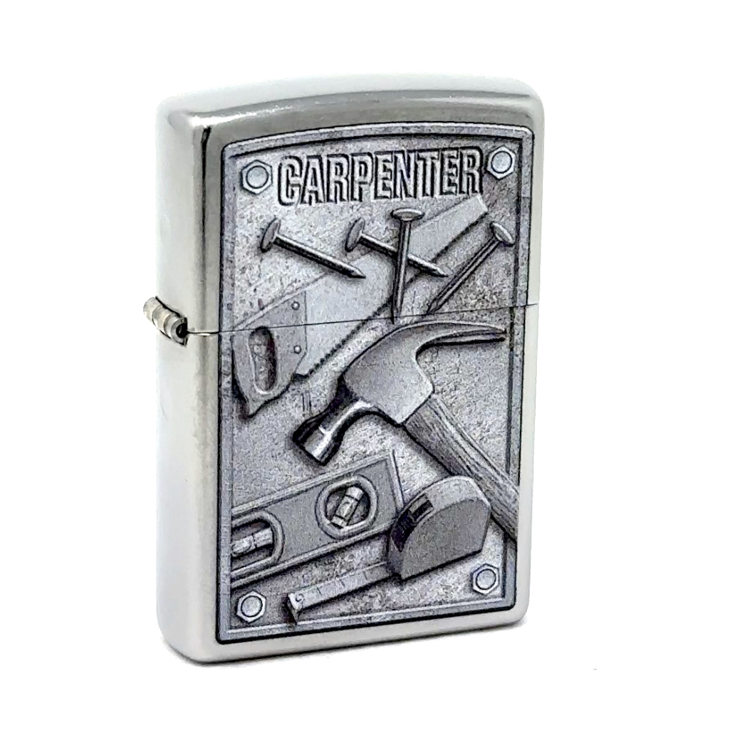 Amazon.com: Zippo Lighter- Carpenter Street Chrome Windproof